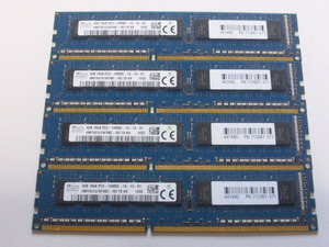 メモリ デスクトップパソコン用 1.5V SK hynix ECC DDR3-1866E PC3-14900E 4GBx4枚 合計16GB 起動確認済みですが一応ジャンク品扱いです②