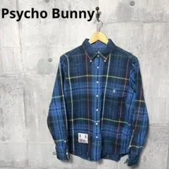 Psycho Bunny サイコバニー メンズ ネルシャツ XL ネイビー