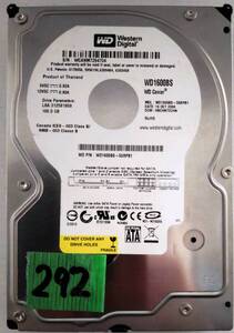 ★HDD-292【正常動作品】Western Digital WD1600BS-55RPB1 160GB SATA【使用:3424時間 格安発送(クリックポスト＝185円) 2個迄同梱可】★