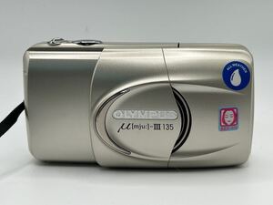 1円スタート OLYMPUS オリンパス μ mju -III 135 コンパクトフィルムカメラ ミュー フィルムカメラ ZOOM 37.5-135㎜ カバー付き 箱付き