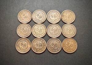 半銭銅貨 送料無料 12枚まとめての商品です。（14816）　 古銭 骨董　アンティーク　日本 貨幣　菊の紋章 お宝