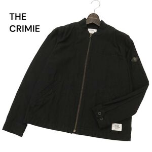 THE CRIMIE クライミー 通年 ロゴタグ★ 胸ポケット ジップ ブルゾン ジャケット Sz.S　メンズ 黒　C4T06921_7#O