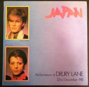 JAPAN ジャパン／1981 PERFORMANCE AT THE DRURY LANE ２枚組 ゲートフォールド・ジャケットコレクターズアイテム 美盤！