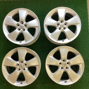 トヨタ プリウス 純正アルミホイール17×7J+50 100-5H 再塗装シルバー4本【768】