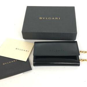 BVLGARI ブルガリ 6連 キーケース ブラック 小物 メンズ ブランド 送料無料