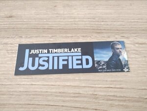 Justin Timberlake / ジャスティン・ティンバーレイク『特典ステッカー / シール』Justified / ジャスティファイド / NSYNC / インシンク