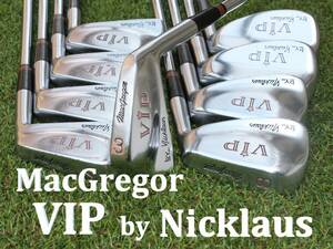 【ビンテージ】 MacGregor　VIP by Nicklaus　純正スチール　3-9,P,S　9本セット　マグレガー ジャック・ニクラウスモデル　メンズアイアン