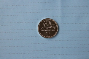 外国硬貨　ＲＦ　ＦＲＡＮＣＥ98　1Ｆ　ＣＯＵＰＥ　ＰＵ　ＭＯＮＤＥ　1998