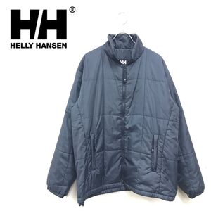 1I2858-R◆良品 HELLY HANSEN ヘリーハンセン ジップアップナイロンジャケット◆サイズM メンズ 紳士 アウター スポーツ ブラック 中綿