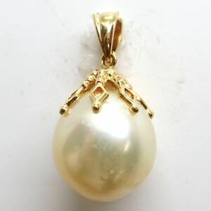 TASAKI(田崎真珠)《K18 ゴールデンパールペンダントトップ》U 3.1g pearl パール 白蝶 pendant jewelry ジュエリー DC0/DC0