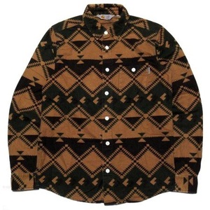 Carhartt WIP L/S Native Shirt Sサイズ ネイティブ チェック フランネル シャツ Dark Brown ブラウン カーハート ワークインプログレス