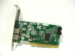 ▽LSI FAE10 デュアルポート FireWire400(IEEE1394) 増設カード PCI 中古 DELL CN-0H924H 2