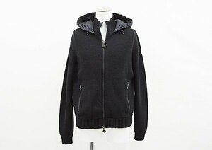 ◇【MONCLER モンクレール】MAGLIONE TRICOT CARDIGAN ニット切替 ダウンジャケット ブラック L