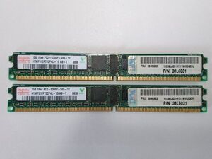 ★中古品Hynixサーバー用メモリ1R×4 PC2-5300P-555-12★1G×2枚 計2GB