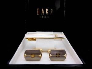 ◎№3372◎■良品■【DAKS】ダックス【シルバー・ゴールド】■カフス＆ネクタイピン セット♪