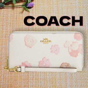 ◆コーチ COACH 長財布 長財布 ラウンドジップ ウォレット フローラル CR625 IMCAH