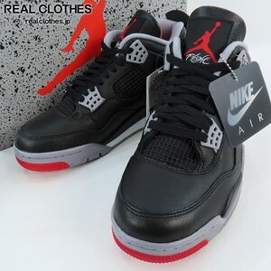 【未使用】NIKE/ナイキ AIR JORDAN 4 BRED REIMAGINED エアジョーダン4 FV5029-006 27.0 /080