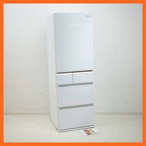 東ハ:【パナソニック】5ドア 冷凍冷蔵庫 406L NR-E413PV-W 日本製 右開きドア パーシャル搭載 ナノイー搭載 シャキシャキ野菜室 ★送料無料