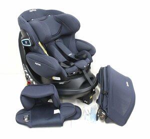 kl17■アップリカ◆チャイルドシート◆フラディア グロウ ISOFIX セーフティプラス◆2139047◆0か月～4歳頃まで◆オンブレネイビー◆Aprica