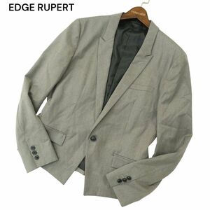 EDGE RUPERT ルパート 通年 総裏★ 1B スリム アンコン テーラード ジャケット Sz.L　メンズ グレー　A4T02079_2#O