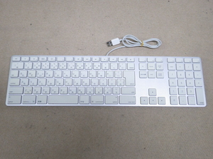 Kテま0212 Apple/アップル 純正 テンキー付き 日本語配列 USBキーボード A1243 パソコン周辺機器 入力装置 Mac用キーボード
