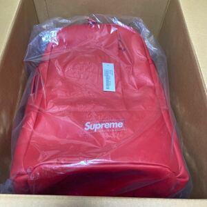 送料無料 定価即決 supreme 2023FW Leather Backpack Red 新品未使用品 シュプリーム レザーバックパック 赤