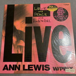 LPレコード　【ジャンク】　ANN LEWIS　LIVE　Love&Peace&Rock