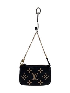 LOUIS VUITTON◆M80732/ミニ・ポシェット・アクセソワール/モノグラム・アンプラント/ポーチ/レザー/BLK/LV/ロゴ