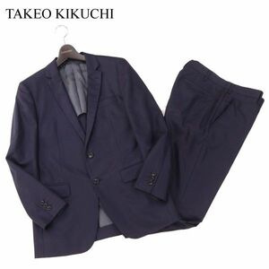 TAKEO KIKUCHI タケオキクチ 通年 背抜き★ シャドーストライプ セットアップ スーツ Sz.2/1　メンズ ネイビー ビジネス　I4T00075_1#N