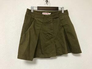 本物シーバイクロエseebyChloeコットンミリタリーショートミニスカートパンツビジネススーツアメカジサーフレディース36Sカーキチュニジア