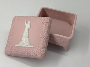 【ストーンウエア】昭和初期　ビンテージ品　『自由の女神モチーフ　アクセサリーBOX』小箱/ジュエリーBOX/飾箱　　M0805A