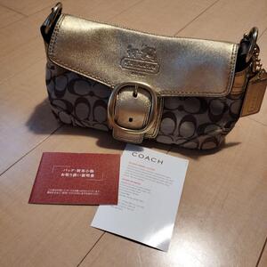 COACH コーチ シグネチャー ショルダーバッグ 12375 BKHGD 金