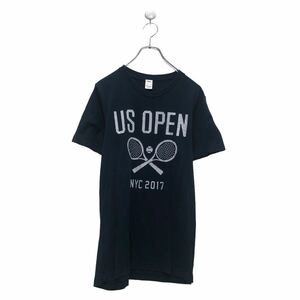 SPORT&SOCIAL 半袖 プリント Tシャツ M ネイビー ネイビー クルーネック 古着卸 アメリカ仕入 a605-6281