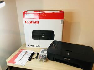 ◇ Canon キャノン PIXUS TS203 インク付属品 A4 プリンター 箱、説明書付 通電確認済み