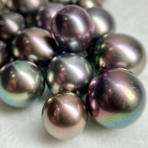 1円〜!!［南洋黒蝶真珠おまとめ202ct］d 約40.4g 9.8-13.4mm pearl パール 真珠 ジュエリー jewelry ルース 裸石 宝石 w4タ32