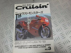 ★★　BIG　BIKE　Cruisin　ビックバイククルージン　　平成3年3月　1991/3　No.3　ドゥカティ　　ベベル　パンタ　750F1　AMA