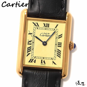 【国際保証書】カルティエ マストタンク LM 極美品 OH済 ヴィンテージ QZ メンズ 時計 Cartier 俵屋