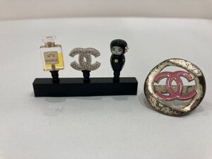 キングラム[63］CHANEL シャネル リング イヤホンジャック ココマーク メッキアクセサリー 香水モチーフ 中古 送料無料