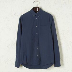 Acne STUDIOS Isherwood Pop AW13 ボタンダウンシャツ コットン 長袖 シンプル ネイビー/紺 46 0025-01-025