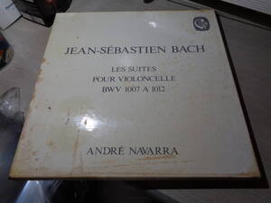 ナヴァラのバッハ無伴奏,ANDRE NAVARRA/BACH:LES SUITES POUR VIOLONCELLE BWV 1007 A 1012(JAPAN/CALLIOPE:VIC-2186~8 NM! 3LP BOX SET