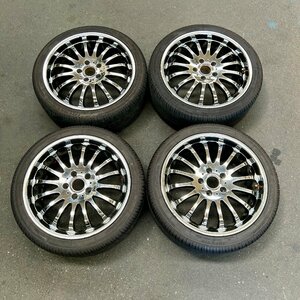 タイヤ付き社外ホイール4本セット　ENKEI TMW CE16-1(エンケイ)　18×8J　+45　114.3　5穴　225/40R18　2023年製　1～4ミリ