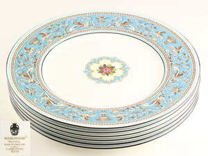 洋食器　WEDGWOOD　ウェッジウッド　FLORENTINE TURQUOISE　プレート　6客　径27.5ｃｍ　A0111