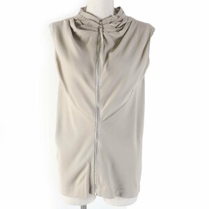 極美品☆Rick Owens リックオウエンス RP16S9115 ZIP UP ジレ ベスト ベージュ 40 イタリア製 レディース