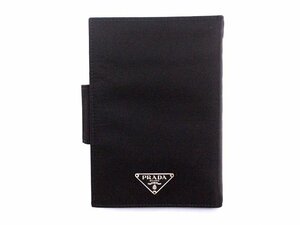 美品☆PRADA【プラダ】手帳カバー＆リフィル☆ナイロン☆ブラック☆三角ロゴ☆メンズ☆レディース☆文房具☆手帳