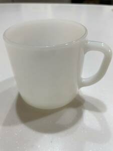 フェデラル社製　USA ヴィンテージ マグカップ　HEAT PROOF レトロ　アンティーク　ミルクガラス 食器 USED