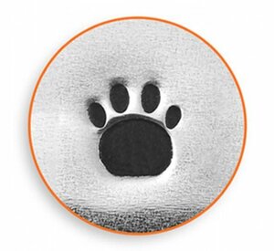 彫金刻印 Paw Print 6mm＊大きい足あと 肉球デザイン　猫　犬　生き物　動物　インプレスアート　道具 工具 ツール ImpressArt