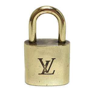 中古 ルイ ヴィトン LOUIS VUITTON パドロック かぎ カギ 鍵 南京錠 ネックレストップ かぎ無し アクセサリー ゴールド色 ツヤあり