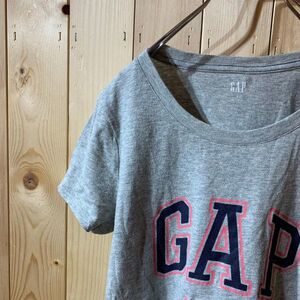 【KY233】GAP 半袖Tシャツ グレー レディース S ポス