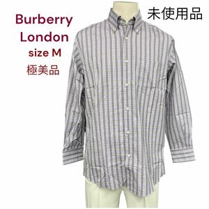 未使用品　バーバリーロンドン　綿100% チェックシャツ　M 長袖シャツ シャツ チェック柄　Burberry London コットン