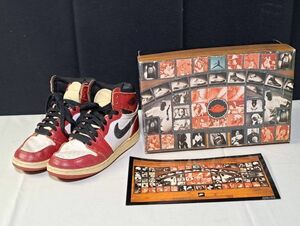 85年 ナイキ エアジョーダン1 オリジナル シカゴ ロストファウンド ヴィンテージ 1985 jordan レディース 22cm？ 箱あり